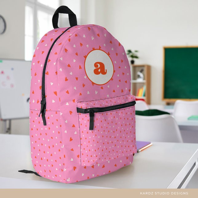 Impresa Mochila Corazones Rosa Niña Escolar (Subido por el creador)