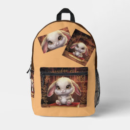 Impresa Mochila Cut Sew de conejo de aprendizaje