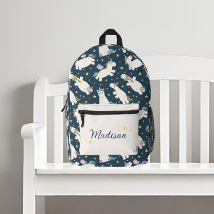 Impresa Mochila Cute Rainbow Unicornios y Stars