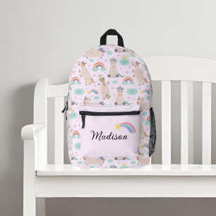 Impresa Mochila Cute Unicornios y Rainbows