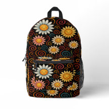 Mochila Daisies y Swirls Sonrientes