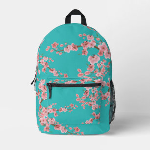 Impresa Mochila De Acuarela De Flor De Cerezo De Primavera
