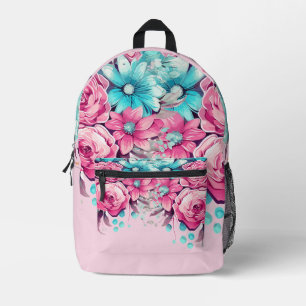 Impresa Mochila De Acuarela Floral Elegante Moderna