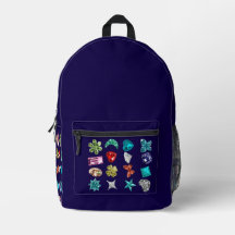 Mochila de adolescente con pins lista para el cole