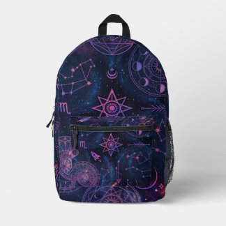 Impresa Mochila de Astrología Celestial de Ropa Callejera