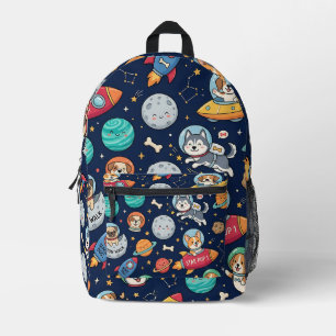 Impresa Mochila de astronauta canino – Patrón de cohete es