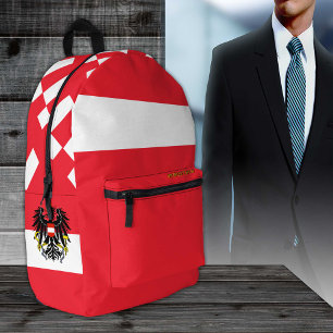 Impresa Mochila de Austria, patriótica, bandera de Austria