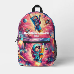 Impresa Mochila de aventura galáctica de Luna - Explorar e