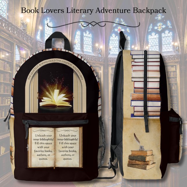 Impresa Mochila de aventuras literarias para los amantes d (Book Lovers Literary Adventure Backpack)