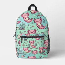 Impresa Mochila de Axolotl – Diseño de Criatura Pastel Ado