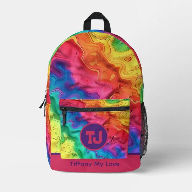 Impresa Mochila De Baloncesto De Equipo Audaz Para Él (Anverso)