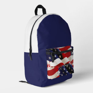 Impresa Mochila de bandera de Estados Unidos Patriótico