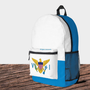 Impresa Mochila de bandera de las Islas Vírgenes de los Es