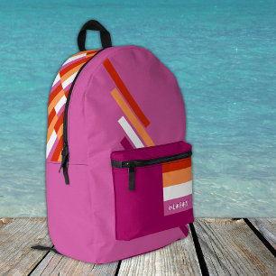 Impresa Mochila de bandera lesbiana, Orgullo, moda / mujer