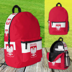 Impresa Mochila de bandera polaca patriótica, Polonia/Pols