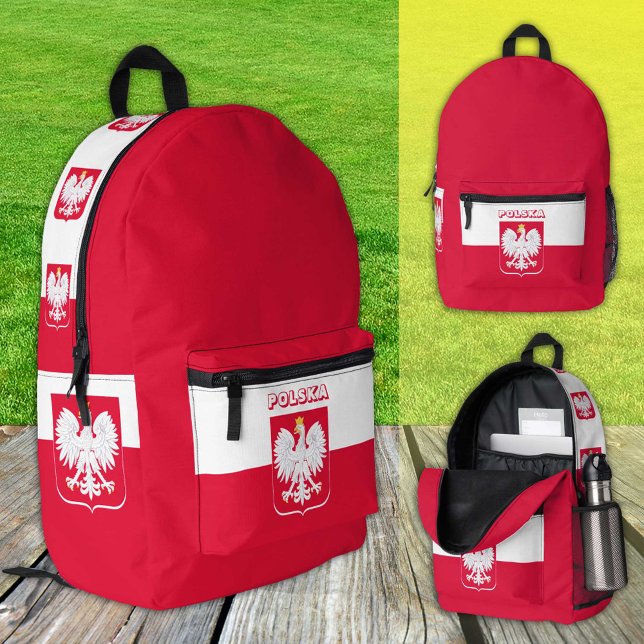 Impresa Mochila de bandera polaca patriótica, Polonia/Pols (Subido por el creador)
