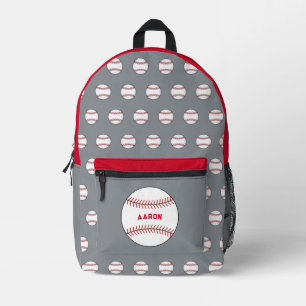Impresa Mochila de béisbol gris personalizada