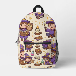 Impresa Mochila de búho mago: adorable patrón de fantasía