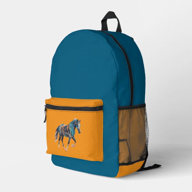 Impresa Mochila de caballo (Esquina derecha trasera )