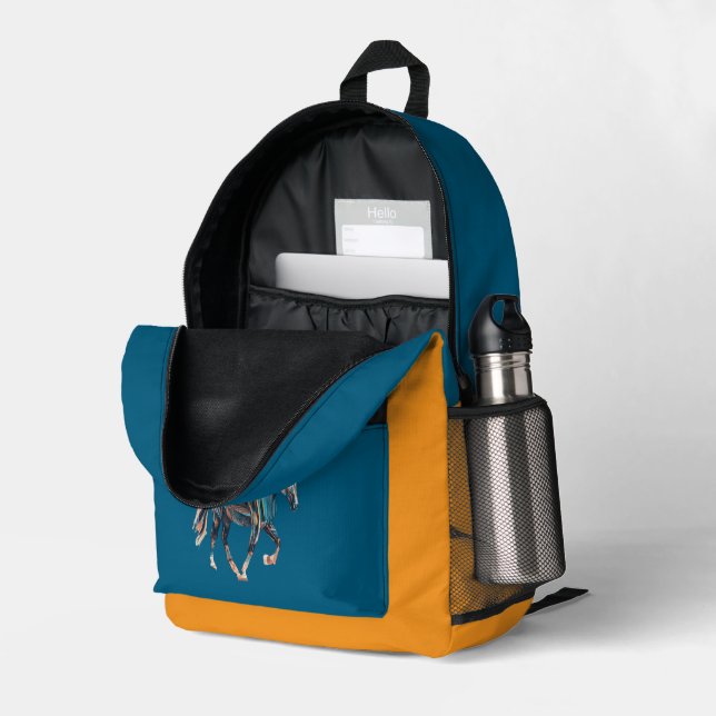 Impresa Mochila de caballo/Bolso (Esquina trasera derecha (abierta))
