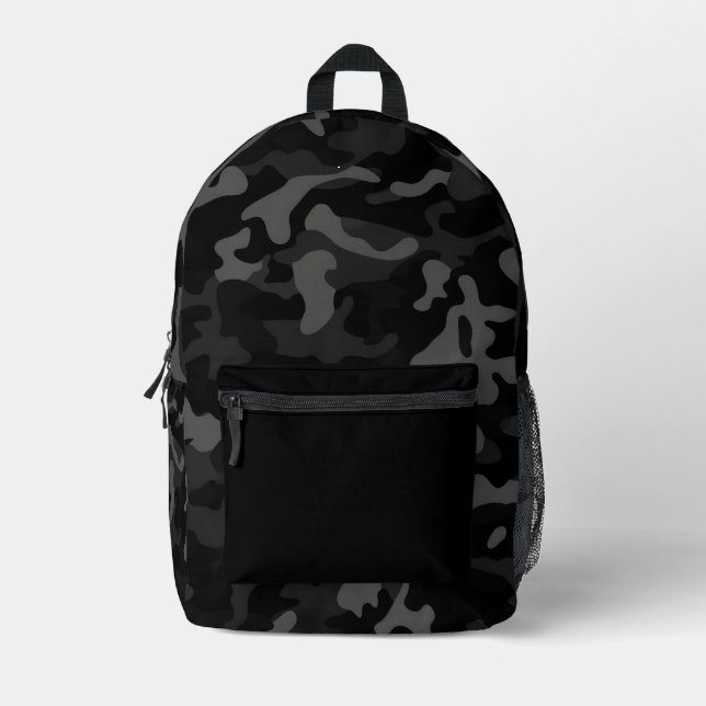 Impresa Mochila de camuflaje negro (Anverso)