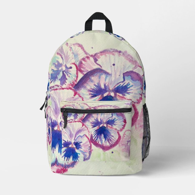 Impresa Mochila de Chicas acuáticos de Pink Pansy Pansies (Anverso)