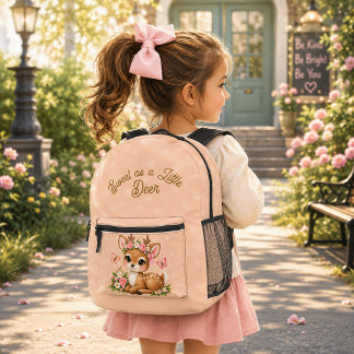 Impresa Mochila de ciervo pequeña personalizada para niñas