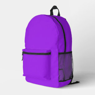 Impresa Mochila de color púrpura sólido con costura de imp