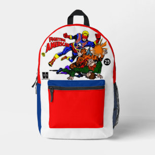 Impresa Mochila de cómic de acción 'Fighting American' clá