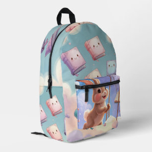 Impresa Mochila de conejito caprichosa para leer, jugar y 