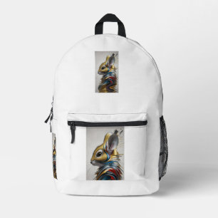 Impresa mochila de conejo