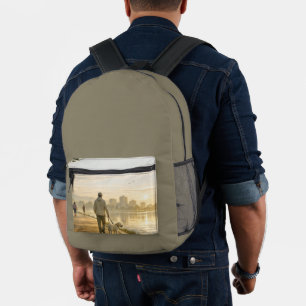 Impresa Mochila de corte de impresión de paseo tranquilo e