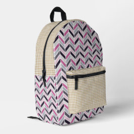 Impresa Mochila de corte de impresión de patrones de chequ