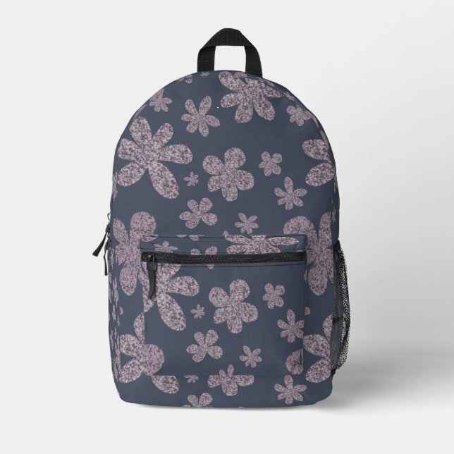 Impresa Mochila de corte de impresión floral (Anverso)