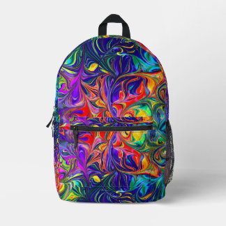 Impresa Mochila de corte y costura de impresión de óleo ab