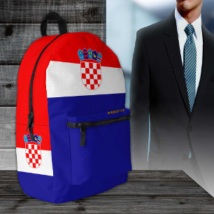 Impresa Mochila de Croacia, patriótica, bandera croata