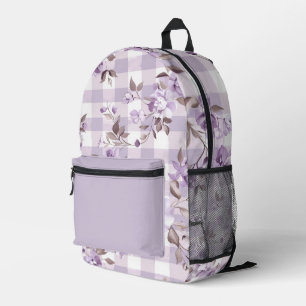 Impresa Mochila de Cuadro Floral Lavanda