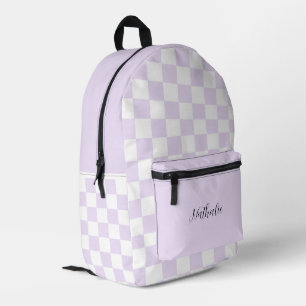 Impresa Mochila de cuadros morados