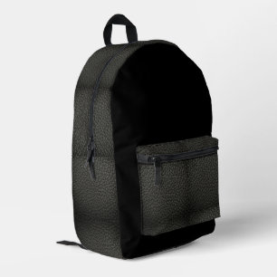 Impresa Mochila de cuero negro