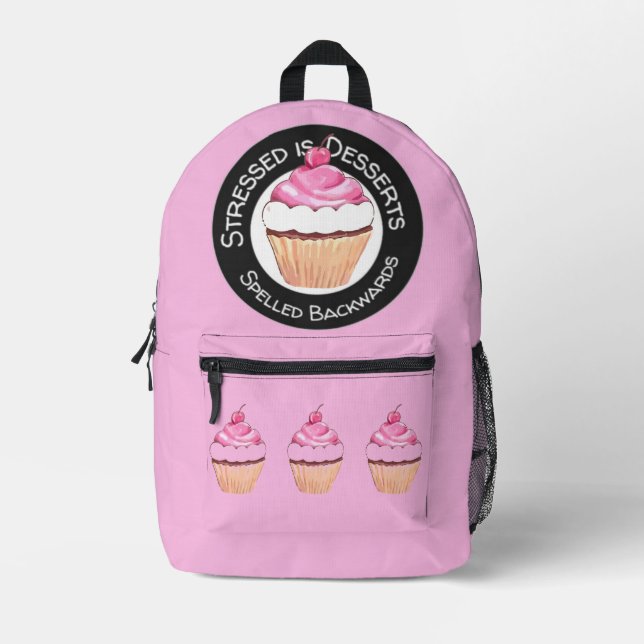 Impresa Mochila de Cupcakes Rosa (Anverso)