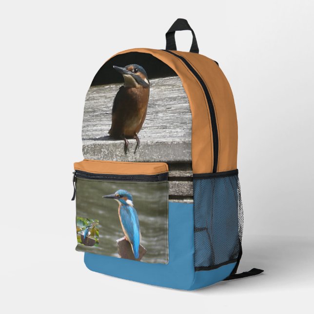 Impresa Mochila de Cute Kingfisher (Esquina derecha trasera )