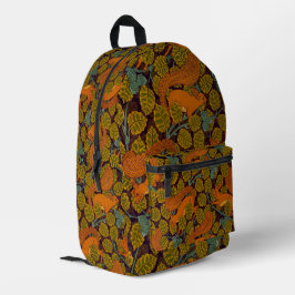 Impresa Mochila de diseño de ardillas rojas