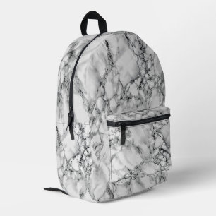 Impresa Mochila de diseño de mármol blanco
