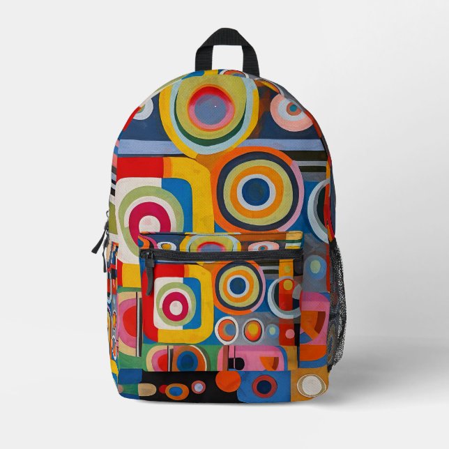 Impresa Mochila de diseño de Op Art (Anverso)