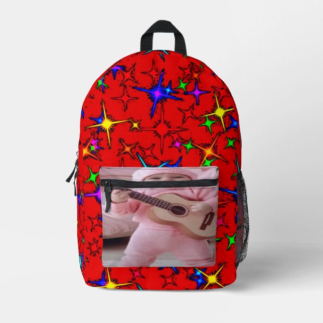 Impresa Mochila de diseño digital colorida - Tamaño perfec (Anverso)