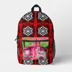 Impresa Mochila de diseño digital colorido – Tamaño perfec