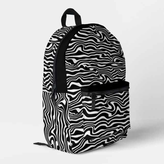 Impresa Mochila de diseño ZEBRA (Esquina izquierda trasera)