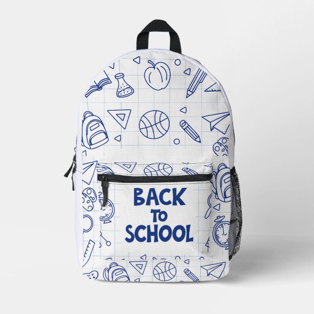 Impresa Mochila de Doodle Escolar (Anverso)
