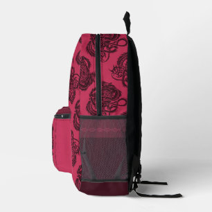 Impresa Mochila de dragón Jormangondur carmesí