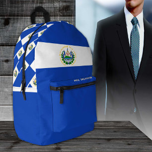 Impresa Mochila de El Salvador, patriótica, bandera de El